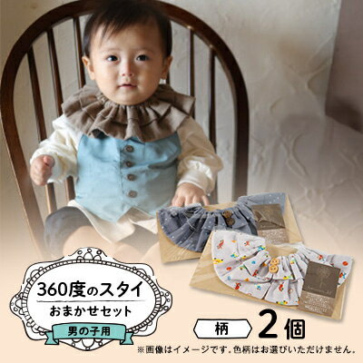 【ふるさと納税】【男の子用:柄ボタン】himawari bibの360度のスタイ【1549844】