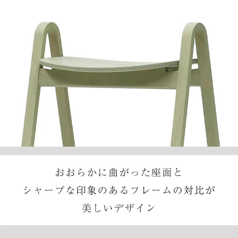 村澤一晃氏デザイン「スタッキングスツール」ブナ材・爽やかなライムグリーン《齋藤製作所北海道》