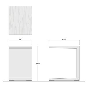 No.518 【家具蔵】ソファテーブルダン500　チェリー材