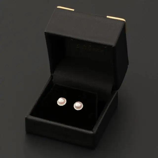 【真珠】【希望の光 ･大人シンプルモダン】5.2mm アコヤ真珠ピアス K18  P-185