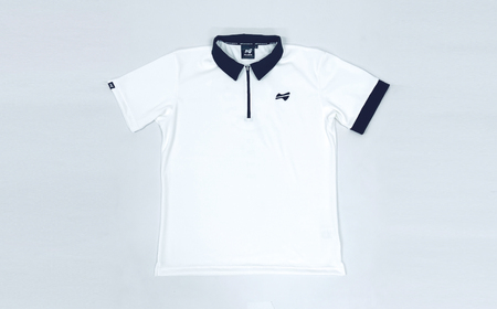 【2025年春新発売】マイクロタフレッチ メンズ ジップポロシャツ/ホワイト/Lサイズ ゴルフウェア ゴルフ ジップ ポロシャツ 白 おしゃれ コーデ【124047】