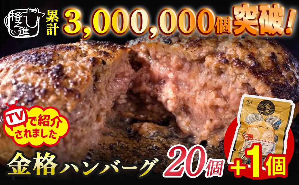 
            ＼TVで紹介されました！／ 《格之進》金格ハンバーグ 20個+1個 ハンバーグ 無添加 個包装 惣菜 おかず お弁当 調理済 簡単調理 冷凍ハンバーグ 返礼品 国産牛 黒毛和牛  高級ハンバーグ お取り寄せ ギフト 人気  岩手県一関市
          