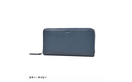 財布 長財布 本革 レザー ネイビー 紺 財布