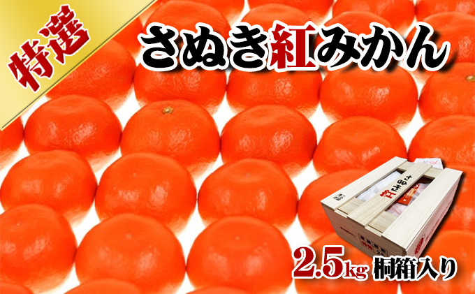 特選 さぬき紅みかん 2.5kg 香川県産 桐箱入り みかん ミカン 蜜柑 フルーツ 果物 くだもの 旬のフルーツ 旬の果物 柑橘 柑橘類 桐箱 香川 香川県 東かがわ市