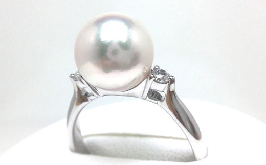 老舗の真珠専門店・花珠アコヤ本真珠リング9.0?9.5ミリ / あこや真珠 リング 真珠 リング指輪 指輪パール 伊勢志摩 志摩 アクセサリー ギフト 〔370-02〕