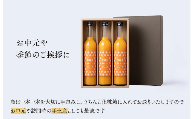 みかんの会 みかんジュース ギフト 500ml×３本 AX99_イメージ5