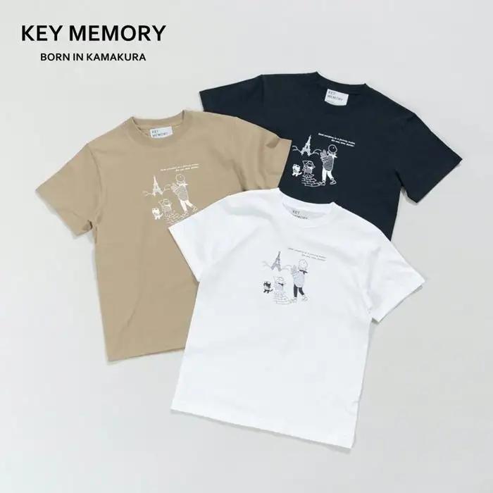 《2》【KEYMEMORY 鎌倉】トラベルイラストTシャツ BEIGE