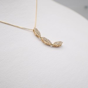 ジュエリー産地甲府 K18イエローゴールド２WAYダイヤネックレス 0.20ct　82026