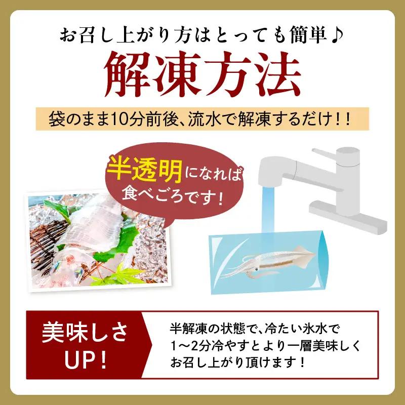 日本海産『海の京都』の逸品！！　活白イカ姿造り（クリスタル白いか）中大サイズ 1杯（250g前後）（2027年6月上旬～発送） ふるさと納税 海鮮 鮮度抜群 新鮮 海鮮 いか イカ 簡単調理 生産者応