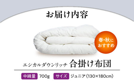 洗える 人工羽毛 合い掛け布団  ジュニア [BAAK097]掛け布団