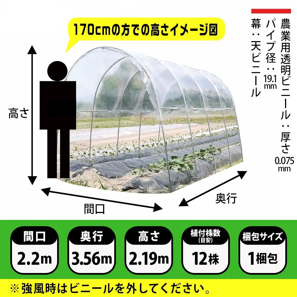 雨よけハウス【2畝用】〈AM-2235〉〔AF-J404〕_(都城市) 雨よけハウス 敏感 夏物野菜を守る 収穫を確保 夏野菜 組立簡単 完全組立式 障害や病気対策 12株 2畝用