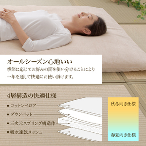  【 甲州羽毛ふとん 】 高反発 洗える ダウンエアー 敷きふとん レギュラー シングル  寝具