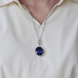 タンザナイト（32.27ct）ダイヤモンドプラチナペンダント　IS2　K06042-H