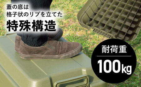 アウトドア収納ケース　グリーン　Lサイズ1個　【1312118】