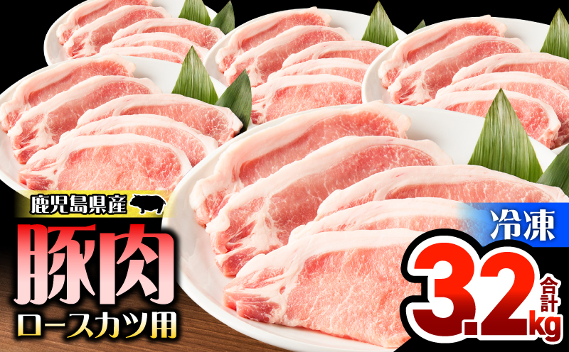 鹿児島県産豚肉ロースカツ用 3.2kg セット　KN165-009