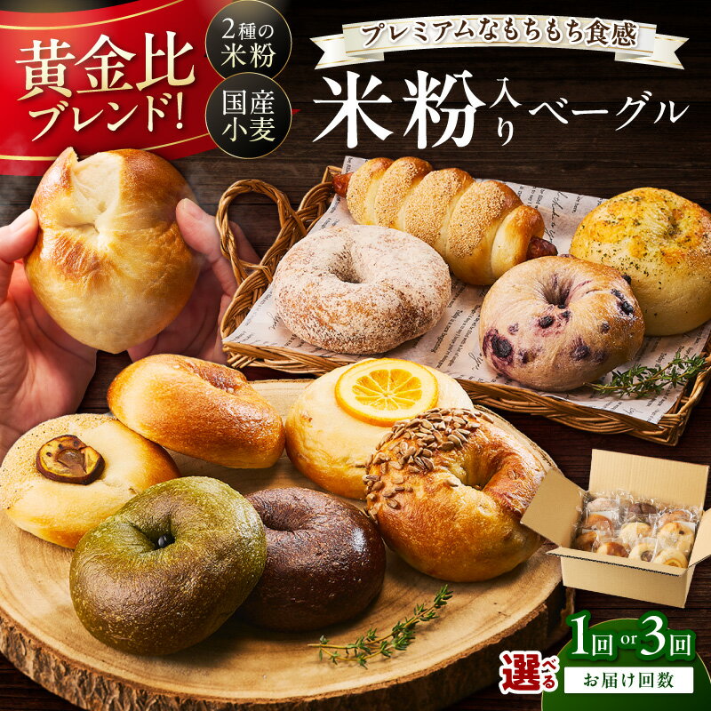 【ふるさと納税】もっちりベーグル★高評価★4.86 京都のパン屋★【訳あり】 京丹後産米粉入りベーグル 5種 10個 詰め合わせ 選べる 回数 配送月 1回 3回 ベーグル プレーン チョコ キャラメル 宇治抹茶 食べ比べ ふるさと納税 ベーグル セット 冷凍パン 定期便
