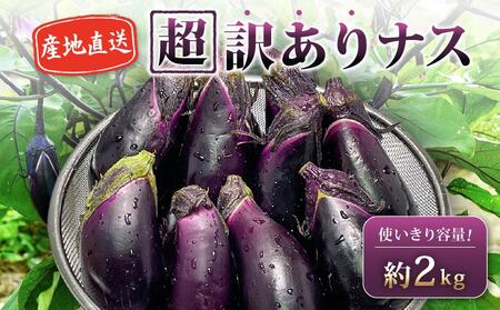 【3月発送】安田町産 「超」 訳あり ナス なす 2kg  新鮮 野菜 茄子 産地直送 季節限定 夏野菜 ナス 訳あり TR-0011