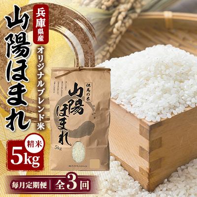 ふるさと納税 養父市 【毎月定期便】兵庫県産 但馬のお米 オリジナルブレンド米　山陽ほまれ 5kg×1全3回