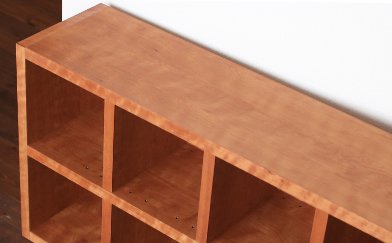 オープンラック 木製 ブラックチェリー材 幅76 奥行38 高さ148 収納 木製 棚 無垢材 ラック 見せる収納 棚 秋山木工 秋山木工株式会社 家具 インテリア シンプル おしゃれ 国産 静岡県 