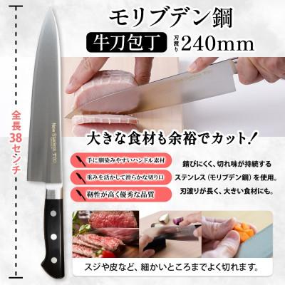 ふるさと納税 美濃市 T80シリーズ 包丁 2本セット 牛刀240mm  ペティナイフ 120mm 竹内刃物製作所 岐阜県 |  | 01
