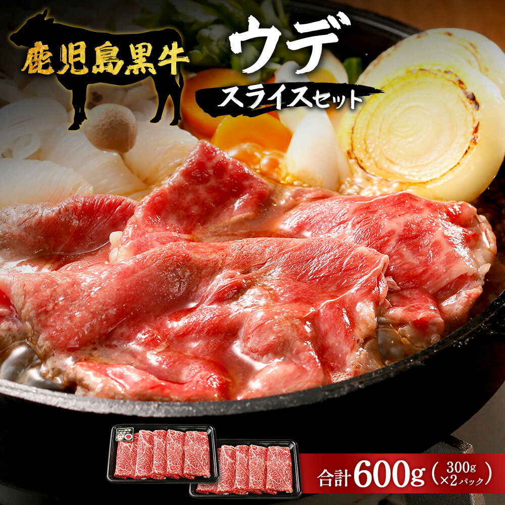 【ふるさと納税】【鹿児島黒牛】ウデスライスセット（300g×2パック）（D-401）