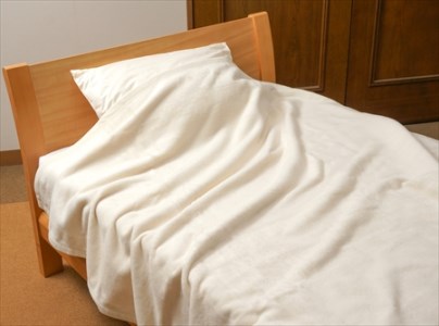 アンナ・エミリア シルク混綿毛布 (毛羽部分) シングル [1360]