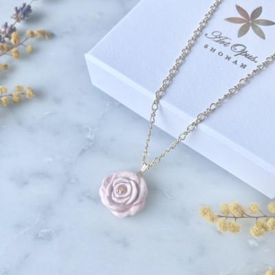 ふるさと納税 茅ヶ崎市 ArtOpus. ネックレスピアスセット 薔薇 ピンク 湘南 茅ヶ崎市 陶磁器 アクセサリー |  | 01