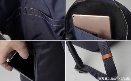 2WAYリュック＜ネイビーキャメル＞　【12203-0407-2】