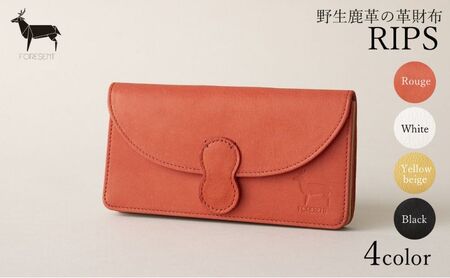 財布 RIPS 野生鹿革 レディース財布  小銭入れ 革 本革 革製品 皮革製品 鹿革 お札入れ コインケース ウォレット カード ファッション レディース 小物  ホワイト