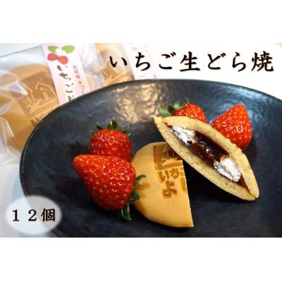 ふるさと納税 吉見町 道の駅いちごの里よしみ限定　いちご生どら焼き12個セット