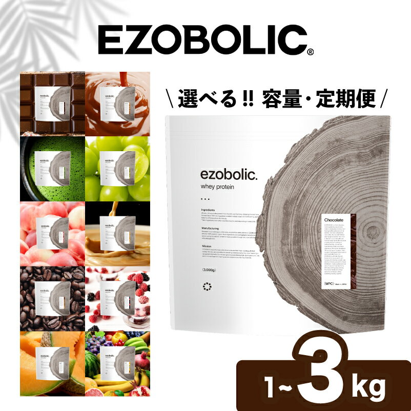 【ふるさと納税】 プロテイン EZOBOLIC 1kg 3kg 選べる フレーバー 定期便 WPC WPI フルーツ チョコ 抹茶 ベリー 健康 美容 飲料 ドリンク 加工食品 ホエイプロテイン タンパク質 スポーツ 運動 筋トレ トレーニング 置き換え ダイエット スイーツ エゾボリック 下関 山口