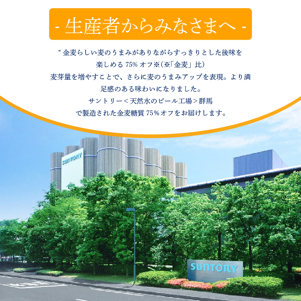 【訳あり】 金麦 糖質 75％ オフ サントリー 350ml × 24本 サントリー〈天然水のビール工場〉群馬※沖縄・離島地域へのお届け不可