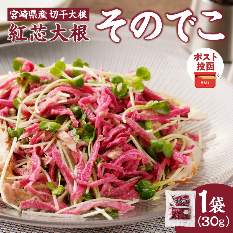 【2週間以内発送】＼ポスト投函／≪宮崎県産≫切干大根(紅芯大根-そのでこ-)計1袋 野菜 加工品 国産_T003-010