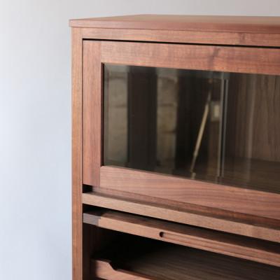 ふるさと納税 旭川市 旭川家具 山室家具製作所 ココ キャビネット2段 ウォールナット_04588 |  | 02