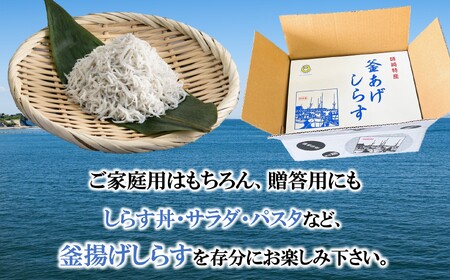 カネ成の釜揚げしらす 2kg(1kg×2箱) 減塩 無添加 無着色 冷凍【配送不可地域：離島】【1441518】