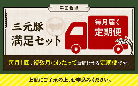 【 全12回 毎月 定期便 】 日本 の 米育ち 平田牧場 の 満足セット ！ T036-T05-03 肉 豚肉