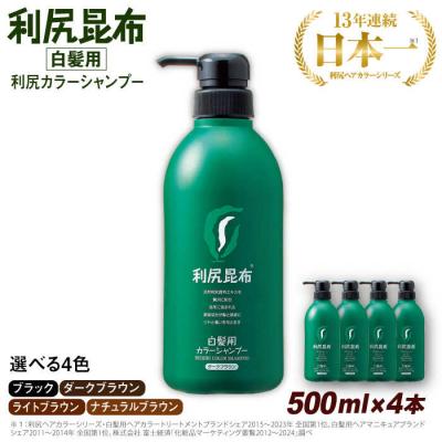 ふるさと納税 糸島市 【4本入】[白髪用] 利尻カラーシャンプー 大容量サイズ 株式会社ピュール[AZA067]
