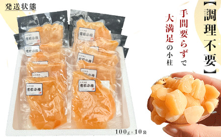 岬だより 貝専門店 天然の青柳小柱　100g×10袋 [配送不可地域：離島]