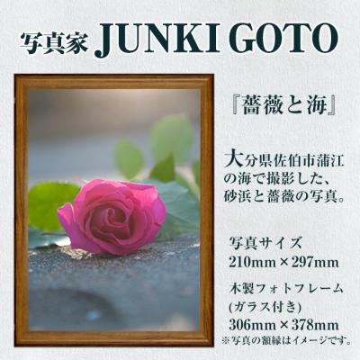 ふるさと納税 佐伯市 写真家 JUNKI GOTO 作品『薔薇と海』 写真(1枚・フォトフレーム付)