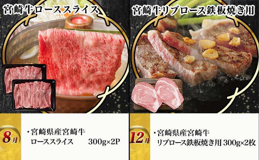 宮崎牛&黒豚 まるゆうバラエティ定期便(12ヶ月)_TAC12-N401