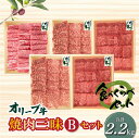 【ふるさと納税】オリーブ牛 焼肉三昧Bセット 国産牛 ロース 肩ロース モモ肉 食べ比べ 小分け 冷凍