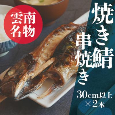 ふるさと納税 雲南市 【雲南名物】焼き鯖串焼き(2本入り)1本600g以上!脂のり抜群の大きめサバを丸ごとお届け