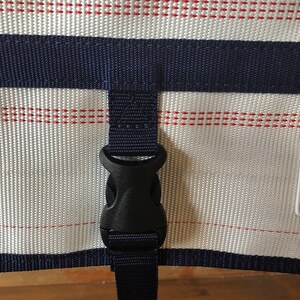 11-58N　【SUWAプレミアム】FIRE HOSE PRODUCTS　ボディバッグ　ホワイト（L）（パイピングカラー：紺）／バッグ ななめ ショルダー レディース メンズ 信州 諏訪