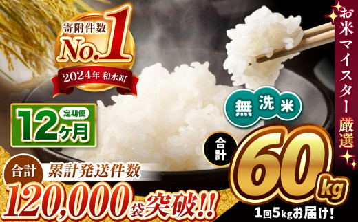 【令和7年産】【定期便12回】 熊本県産 ほたるの灯り 無洗米 5kg | 小分け 5kg × 1袋  熊本県産 こめ 米 無洗米 ごはん 銘柄米 ブレンド米 複数原料米 訳あり 規格外 不揃い 人気 日本遺産 菊池川流域 こめ作り ごはん ふるさと納税 返礼品