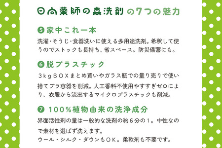 地域洗剤「日向薬師の森洗剤3kgBOX」｜洗剤 日向薬師 [0447]