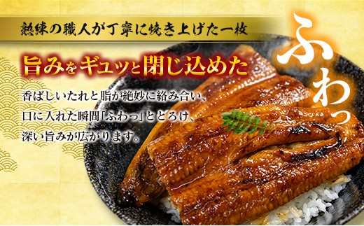 国産 うなぎ蒲焼 3尾 計330g以上