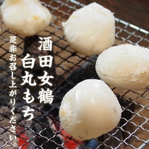 SA2535　酒田女鶴100％使用　白丸もち(個包装)　計20個(10個入×2袋)