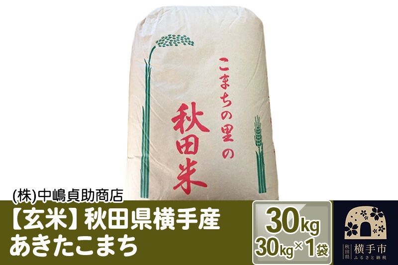 
                  【令和7年産】【玄米】秋田県横手産あきたこまち 30kg(30kg×1袋) [秋田県産 あきたこまち 秋田こまち]
                