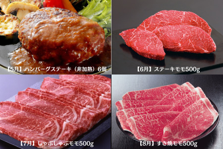 柿安本店　柿安黒毛和牛食べくらべセット【定期便12ヶ月】　国産　牛肉　赤身　厳選　上質　すき焼　焼肉　サーロインステーキ　ローストビーフ　しゃぶしゃぶ　ロース　モモ　ブロック肉　バラ　ハンバーグ　小間