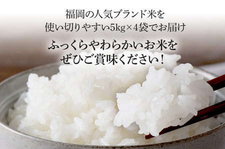  令和5年産　福岡県産ブランド米「夢つくし」無洗米　計20kg